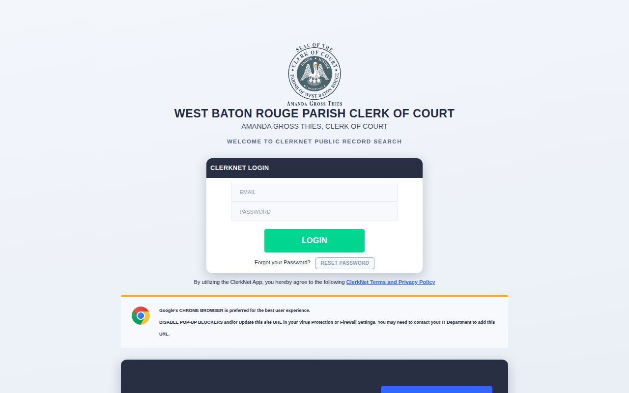 West Baton Rouge Parish arrest court record search